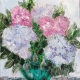 Plava vaza i hortenzije 2 - 35x45