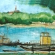 Skela na Dunavu 1 1960 - 40x30